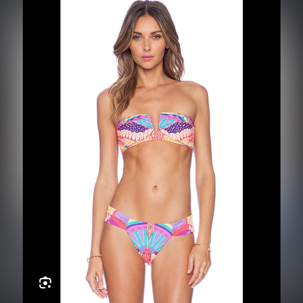 Mara Hoffman Lilac Phoenix Bird Bikini with two bottoms